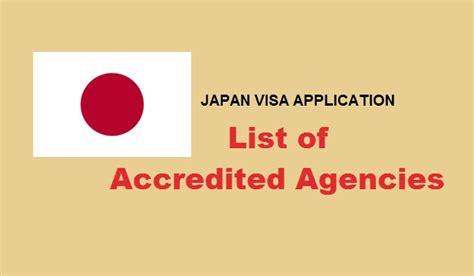 accredited agencies for japan visa|Call for Application: Accredited Agencies for Japanese Visa .